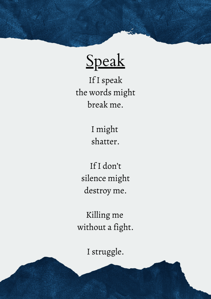 Speak - A Poem