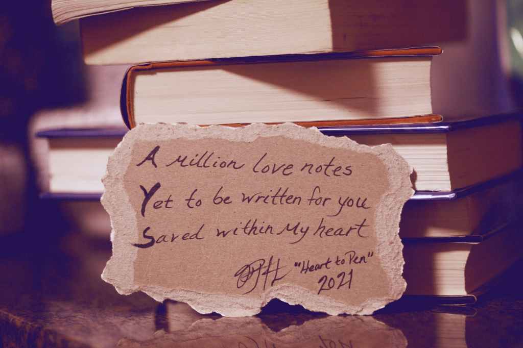 handwritten love books writing