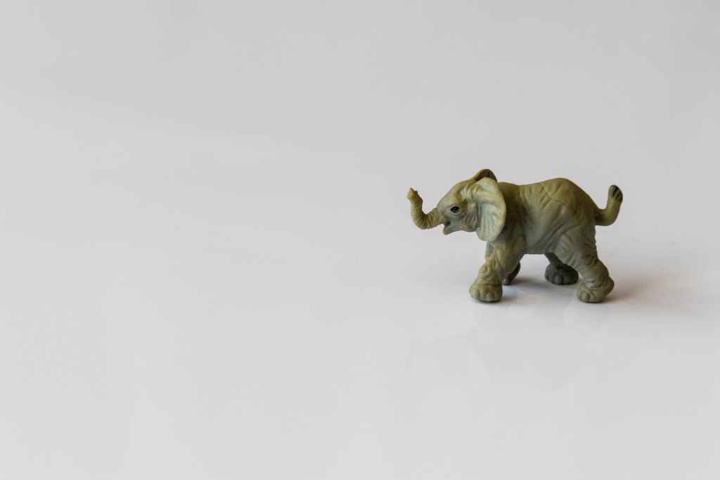 gray elephant figurine